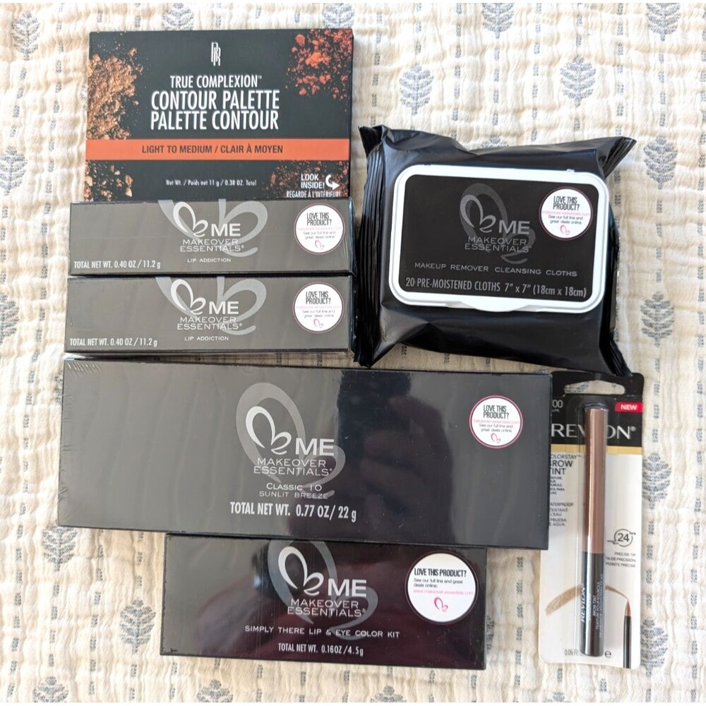 ME Makeup Essentials Bundle Lip Eye Revlon Brow Color True Complexion Palette
